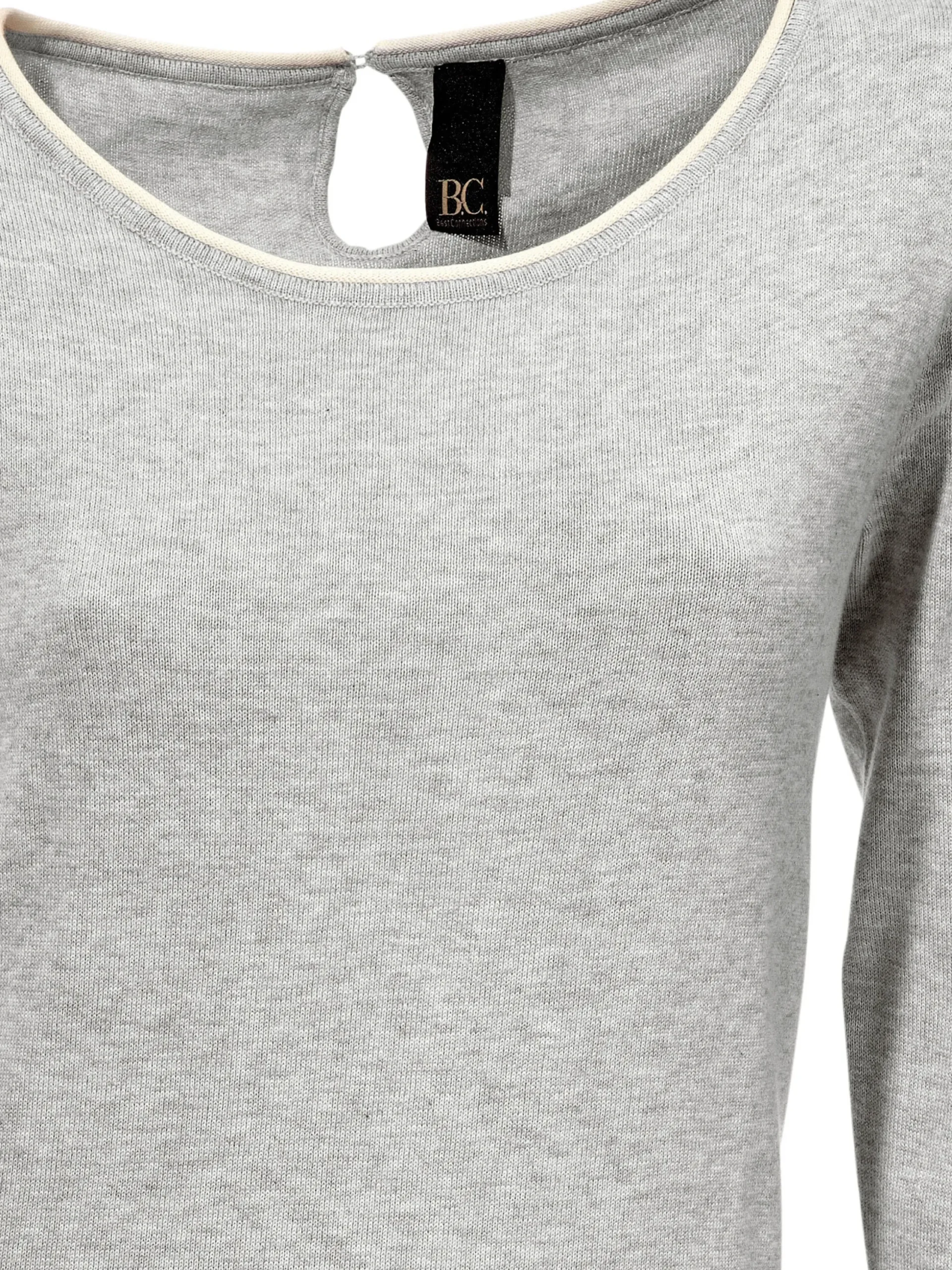 Pullover|heine Longpullover mit Cut-Outs hinten grau-melange