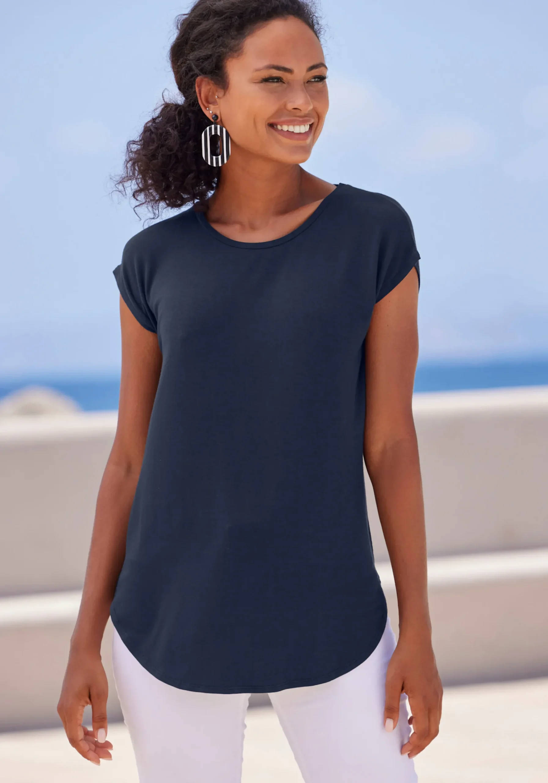 Strandmode|Shirts|LASCANA Longshirt mint,navy