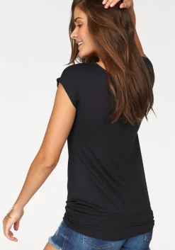 Strandmode|LASCANA Longshirt schwarz