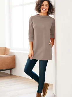 Shirts|heine Longshirt taupe