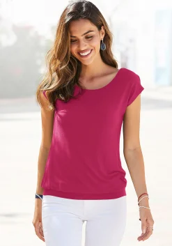 Strandmode|Shirts|LASCANA Longshirt magenta