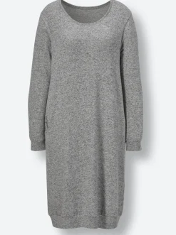 Homewear|Homewear|feel good Longshirt hellgrau-meliert