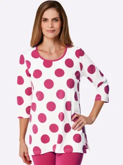Homewear|feel good Longshirt ecru-fuchsia