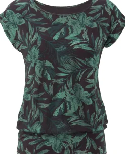 Strandmode|LASCANA Longshirt schwarz-grün