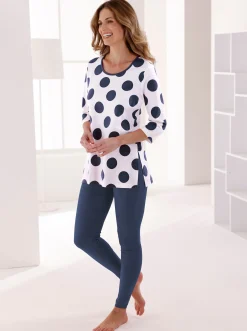 Homewear|Homewear|feel good Longshirt ecru-marine