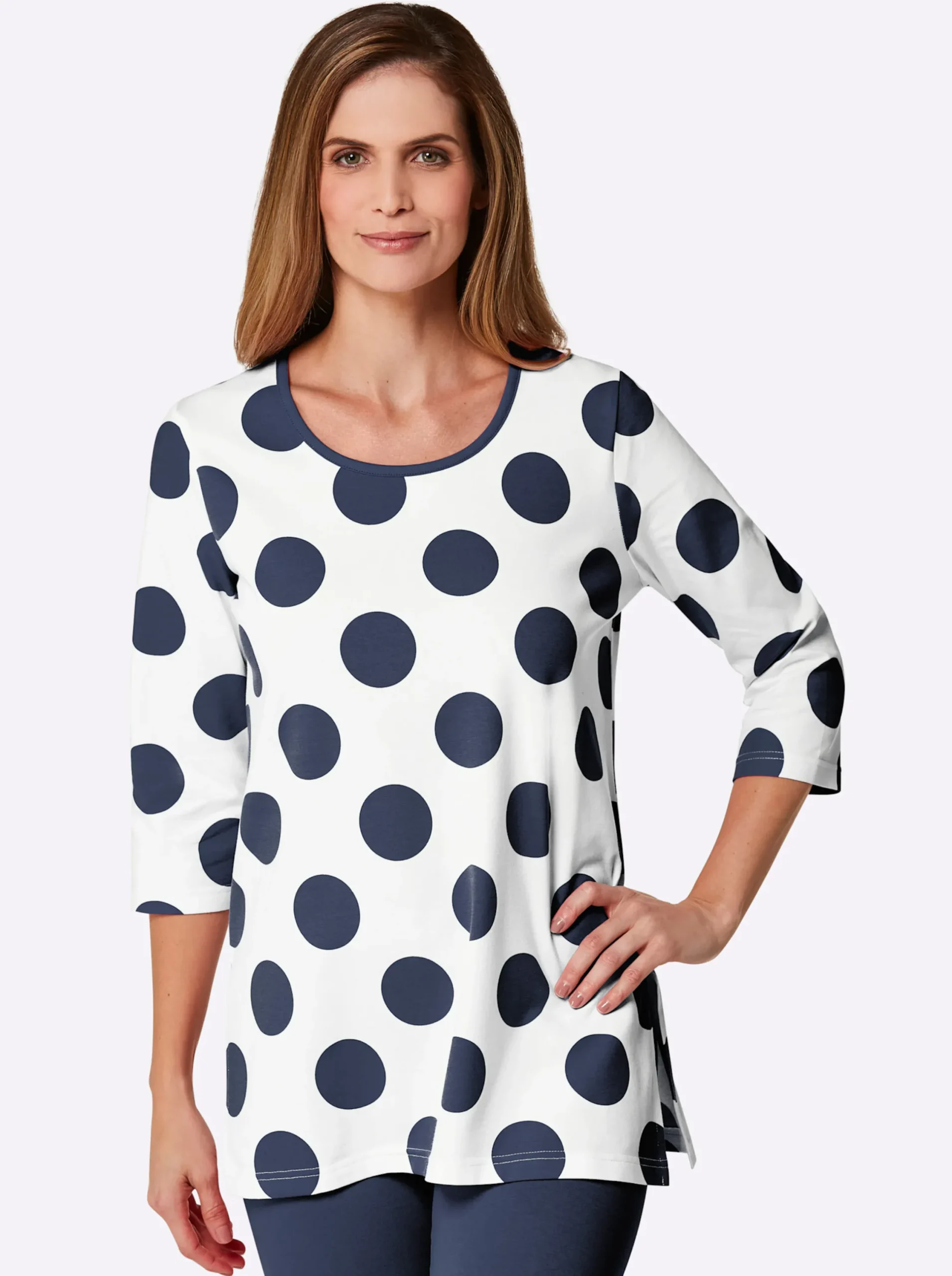 Homewear|Homewear|feel good Longshirt ecru-marine