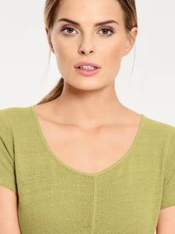 Basics|Shirts|heine Longshirt aus Bourette-Seide kiwi