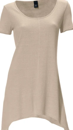 Basics|heine Longshirt aus Bourette-Seide walnuss