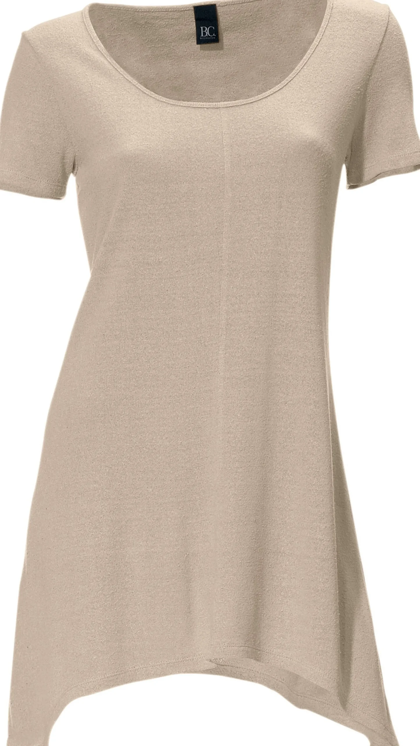Basics|heine Longshirt aus Bourette-Seide walnuss