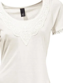 Strandmode|heine Longshirt mit Zipfelsaum ecru