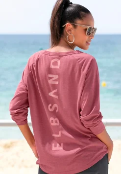 Shirts|Elbsand Longsleeve mauvemeliert