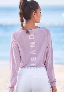 Strandmode|Elbsand Longsleeve lilameliert