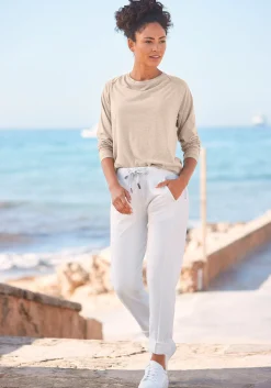 Strandmode|Elbsand Longsleeve crememeliert
