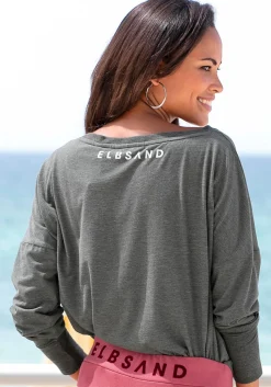 Strandmode|Elbsand Longsleeve anthrazitmeliert