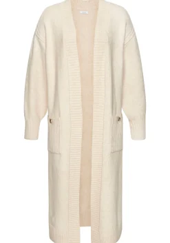 Strickjacken|LASCANA Longstrickjacke creme