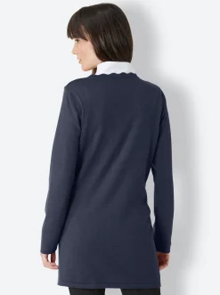 Basics|Strickjacken|CREATION L PREMIUM Longstrickjacke marine