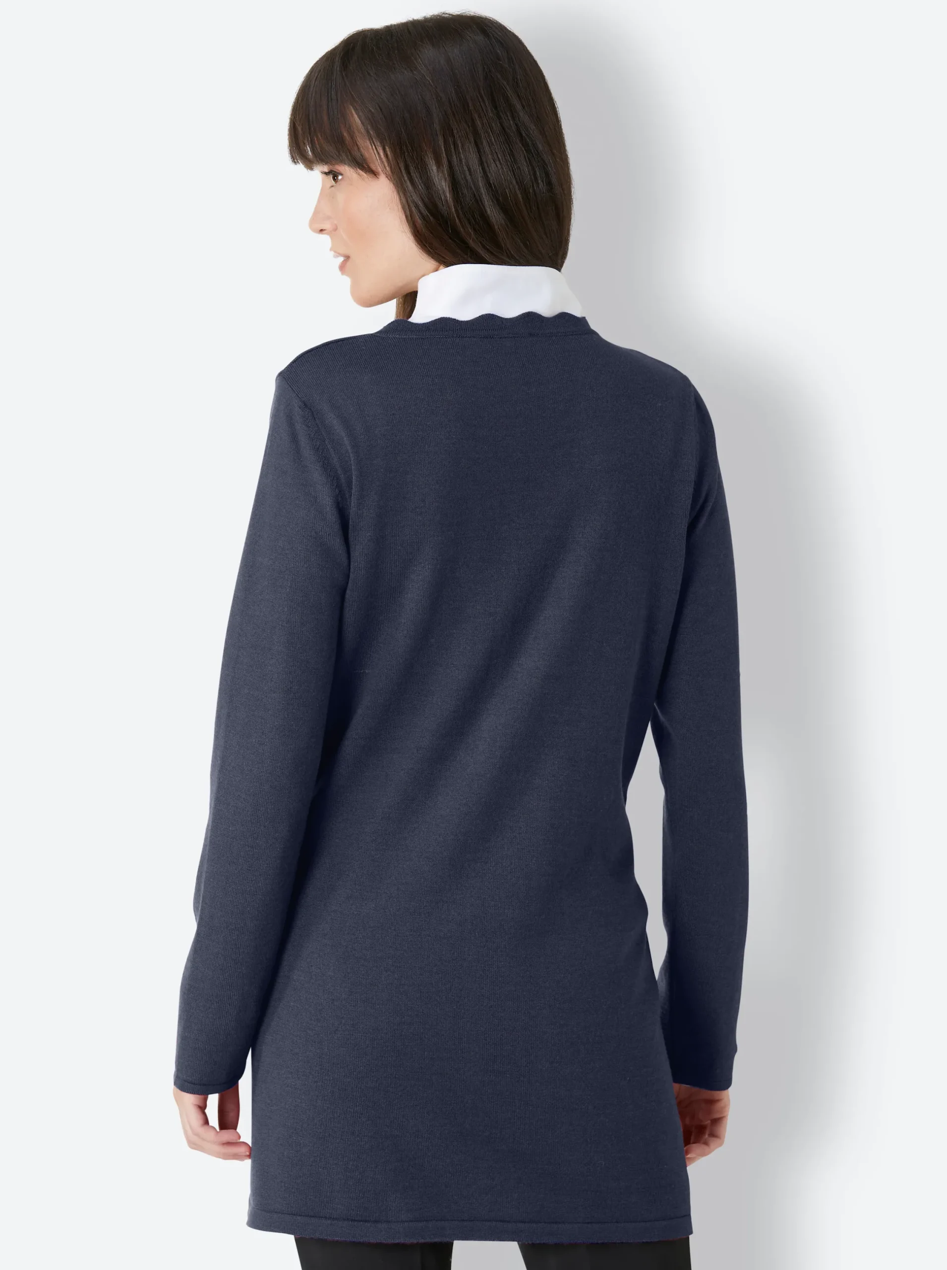 Basics|Strickjacken|CREATION L PREMIUM Longstrickjacke marine