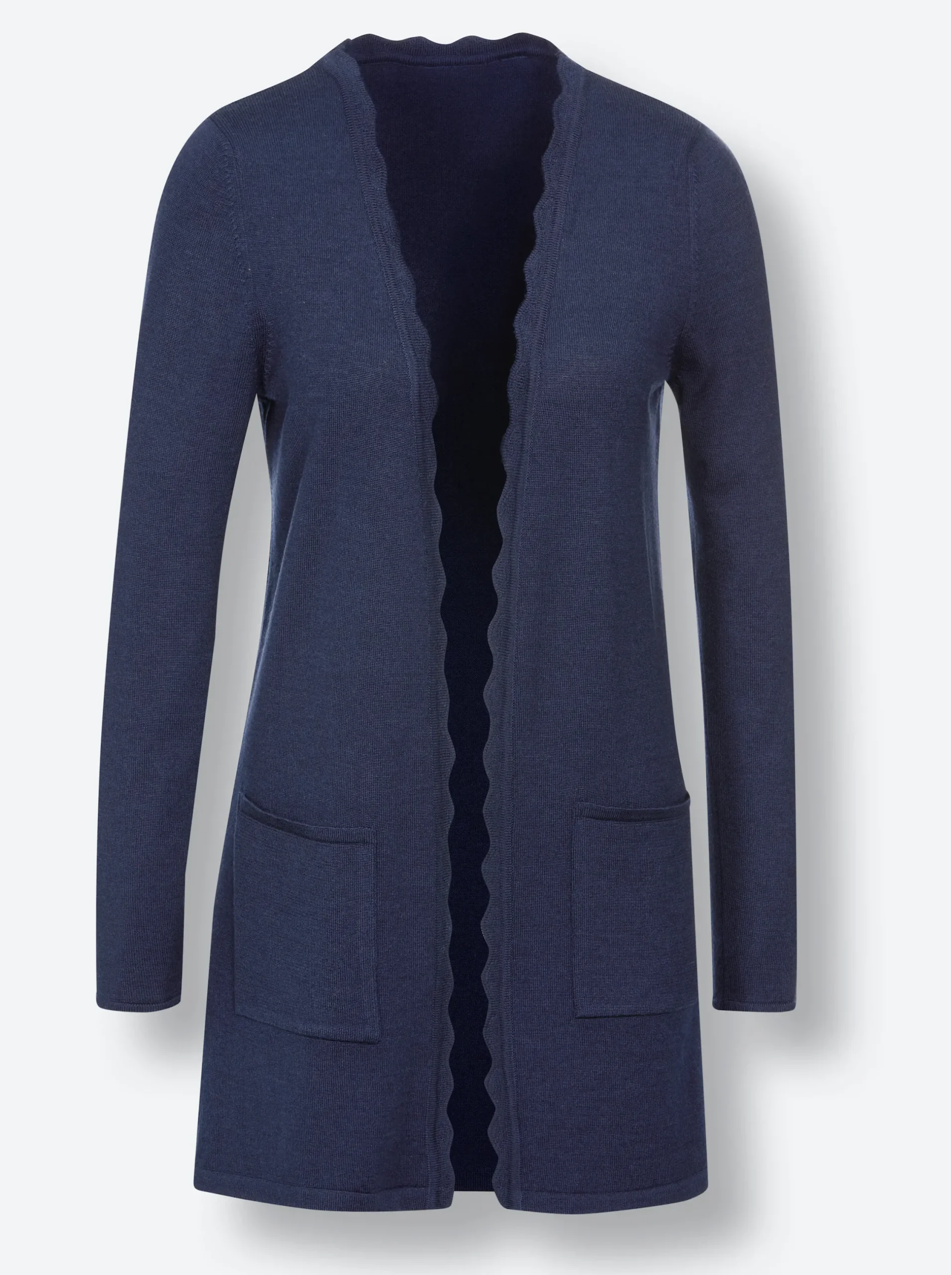 Basics|Strickjacken|CREATION L PREMIUM Longstrickjacke marine