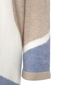 Strickjacken|LASCANA Longstrickjacke creme-beige-blau