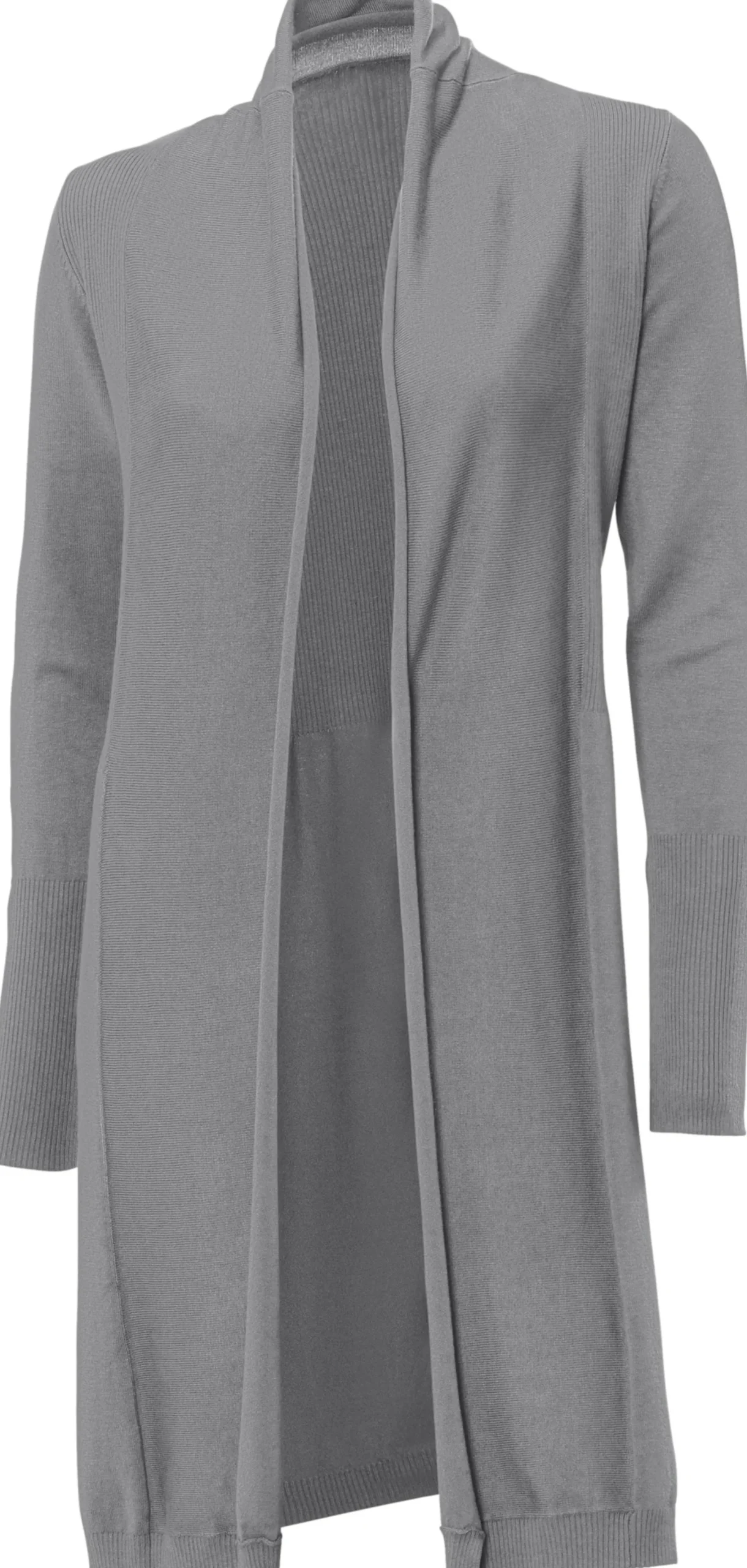 Strickjacken|heine Longstrickjacke in geschmeidigem Feinstrick grau-melange