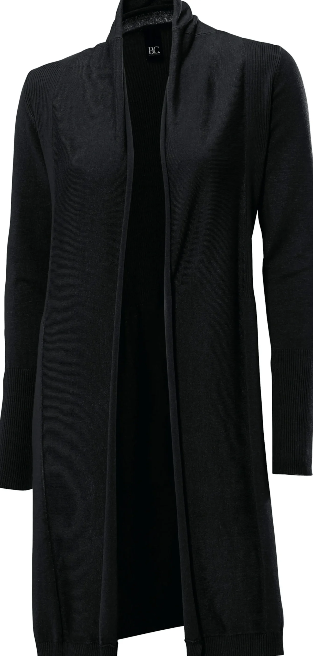 Strickjacken|heine Longstrickjacke in geschmeidigem Feinstrick schwarz