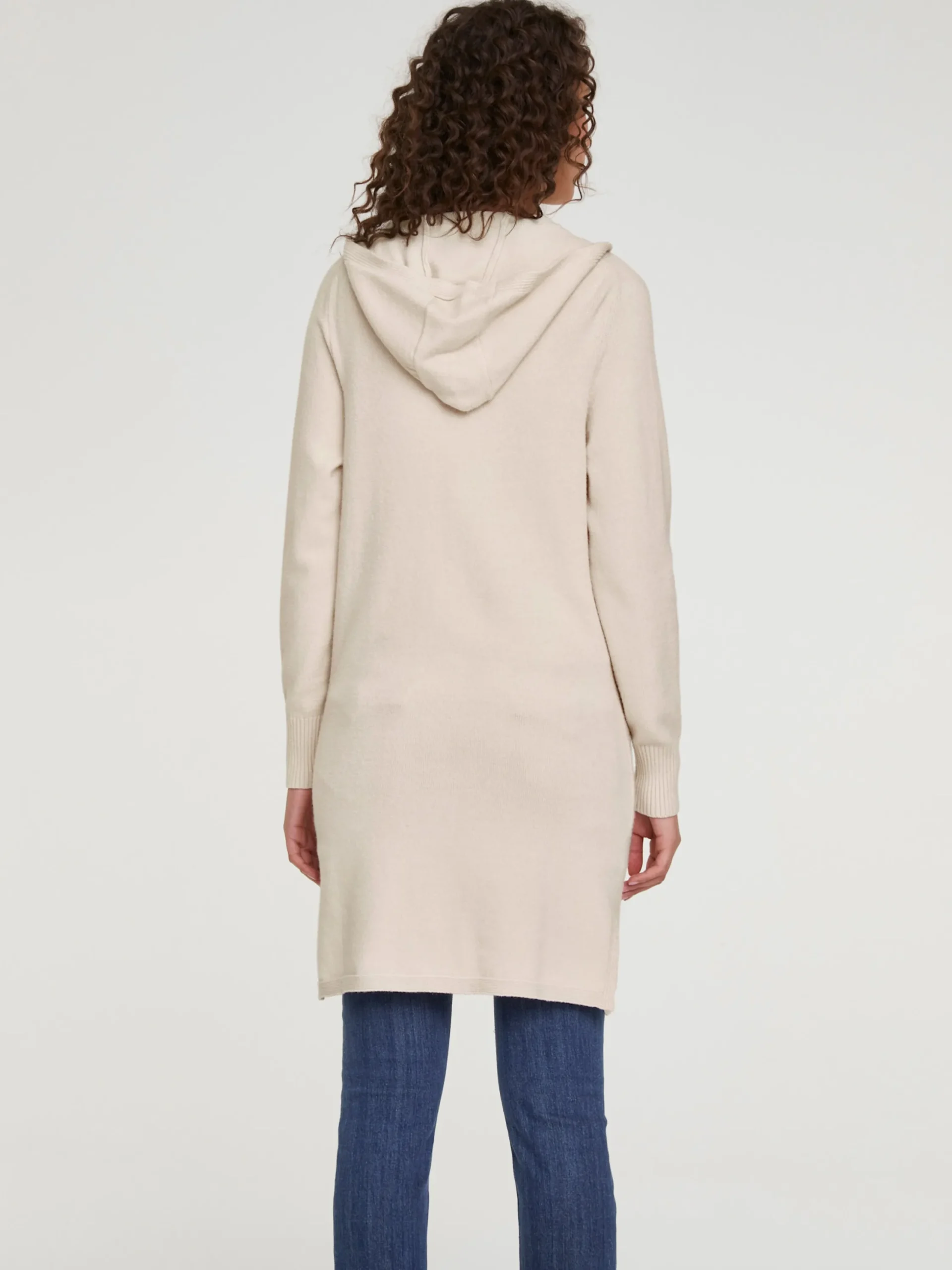 Strickjacken|heine Longstrickjacke mit Kapuze sand