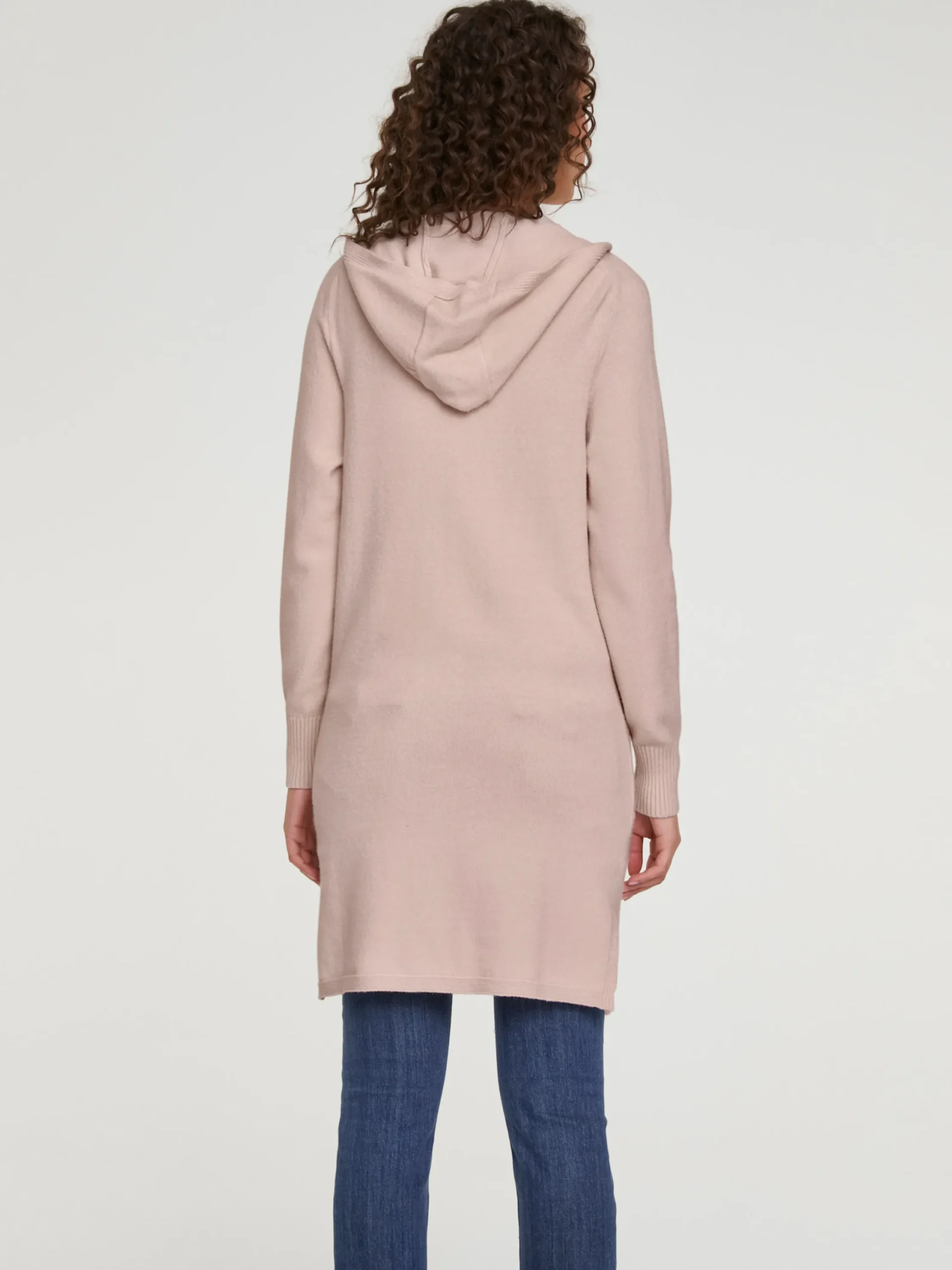 Basics|Strickjacken|heine Longstrickjacke mit Kapuze rosé