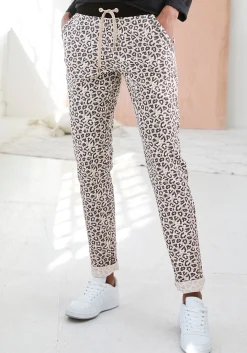 Homewear|Strandmode|LASCANA Loungepants beige-schwarz
