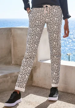 Homewear|Strandmode|LASCANA Loungepants beige-schwarz