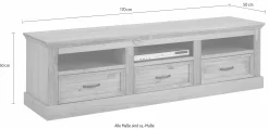 Side- & Highboards|Home affaire Lowboard weiß/natur