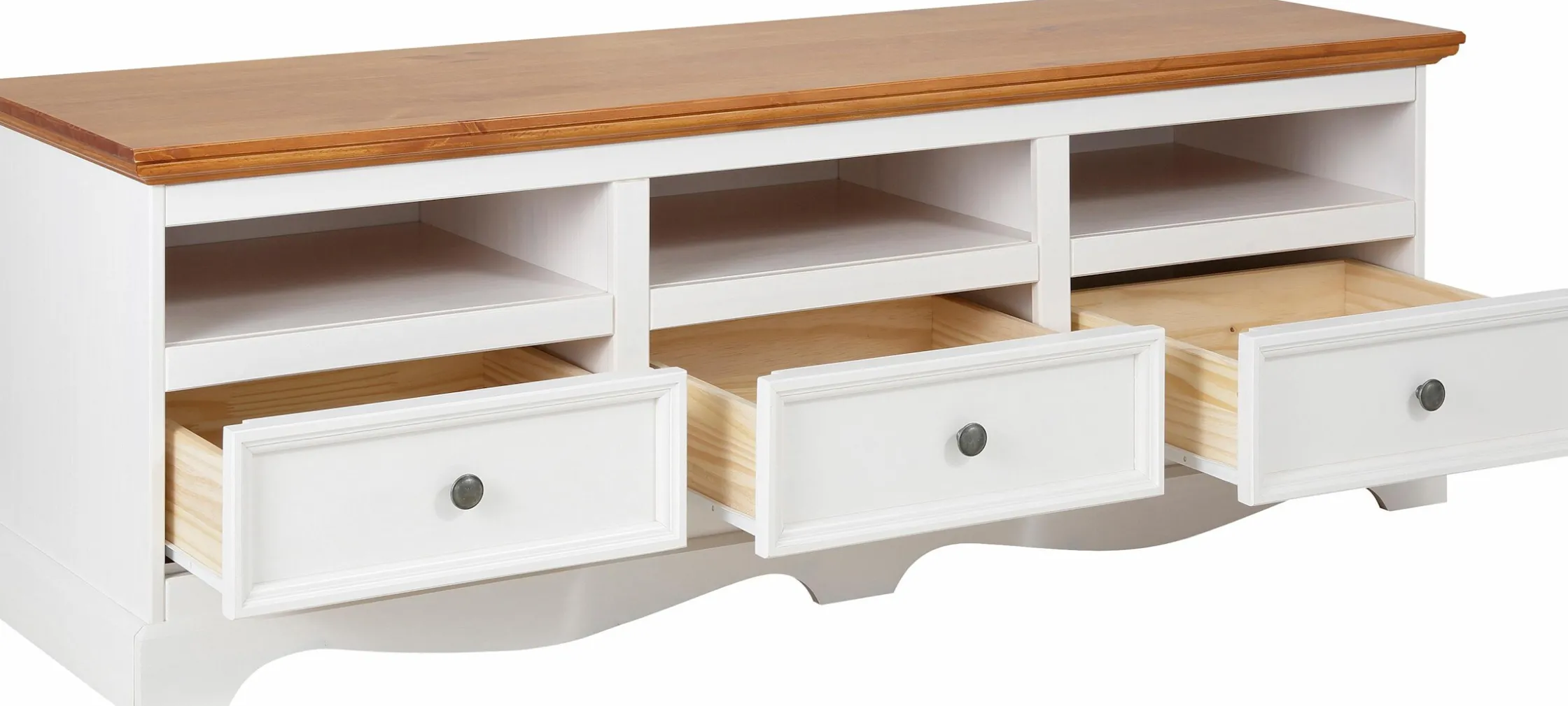 Side- & Highboards|Home affaire Lowboard weiß/honigfarben