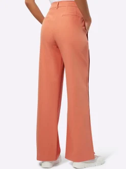 Hosen| Marlene-Hose mit Schlitz am Saum papaya