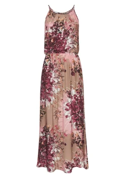 Strandkleider|Kleider|LASCANA Maxikleid taupe-beerebedruckt