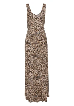 Strandkleider|Buffalo Maxikleid beige-jeansblaubedruckt