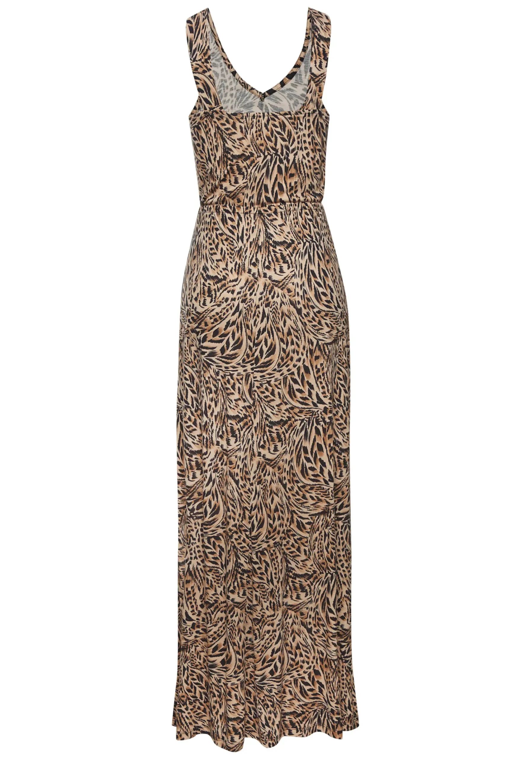 Strandkleider|Buffalo Maxikleid beige-jeansblaubedruckt