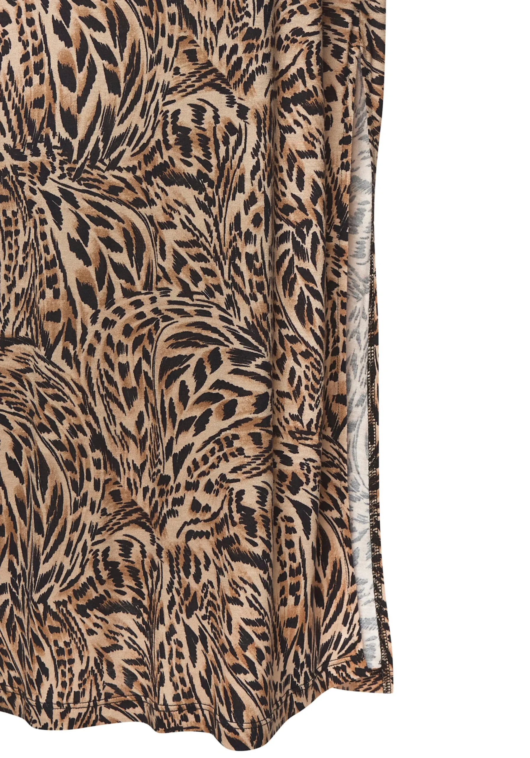 Strandkleider|Buffalo Maxikleid beige-jeansblaubedruckt