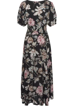 Strandkleider|Kleider|LASCANA Maxikleid schwarzbedruckt
