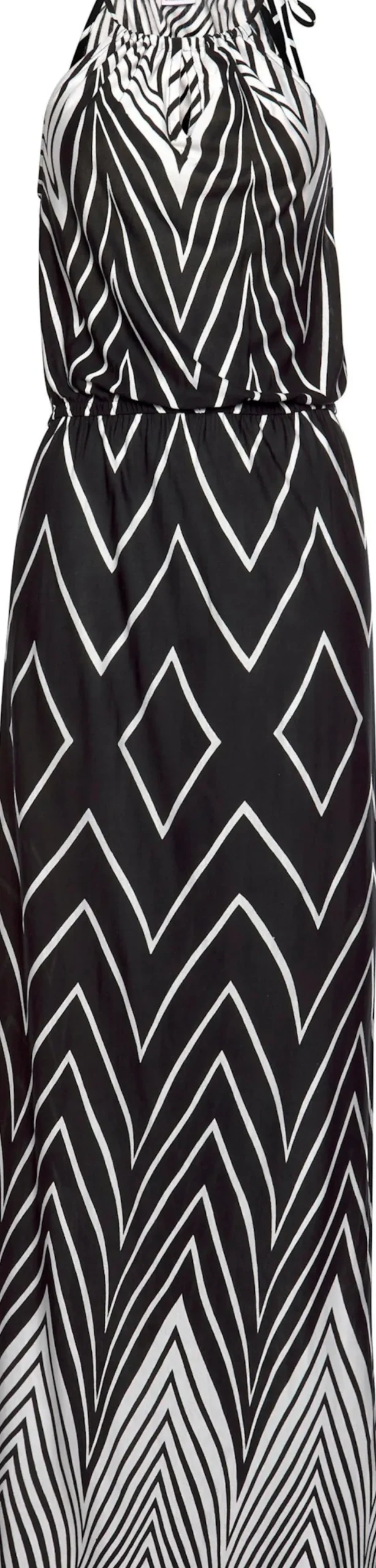 Strandkleider|LASCANA Maxikleid schwarz-weiß