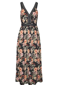 Strandkleider|Buffalo Maxikleid schwarzbedruckt