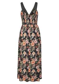 Strandkleider|Buffalo Maxikleid schwarzbedruckt