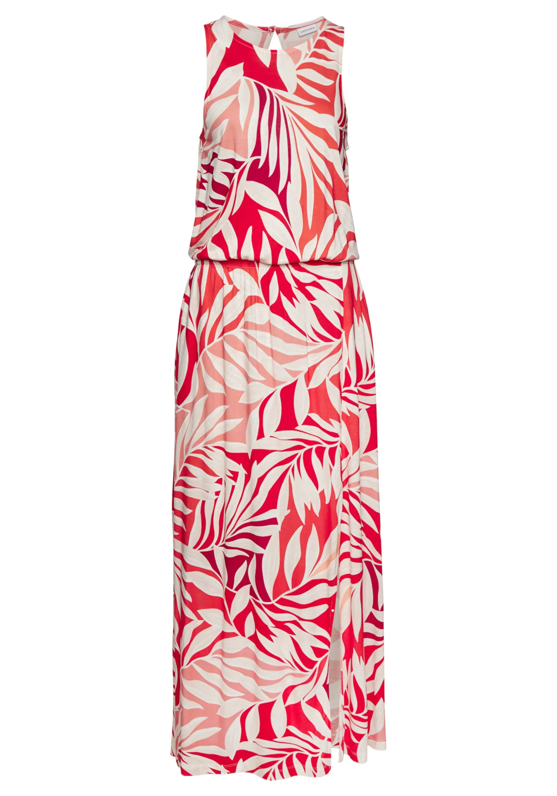 Strandkleider|Kleider|LASCANA Maxikleid rotbedruckt