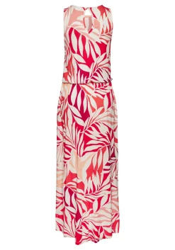 Strandkleider|Kleider|LASCANA Maxikleid rotbedruckt