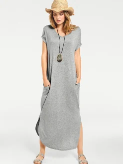 Strandkleider|heine Maxikleid grau-melange