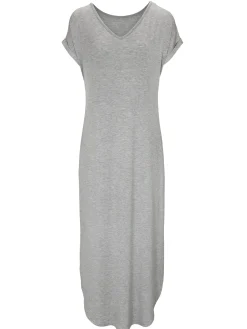 Strandkleider|heine Maxikleid grau-melange