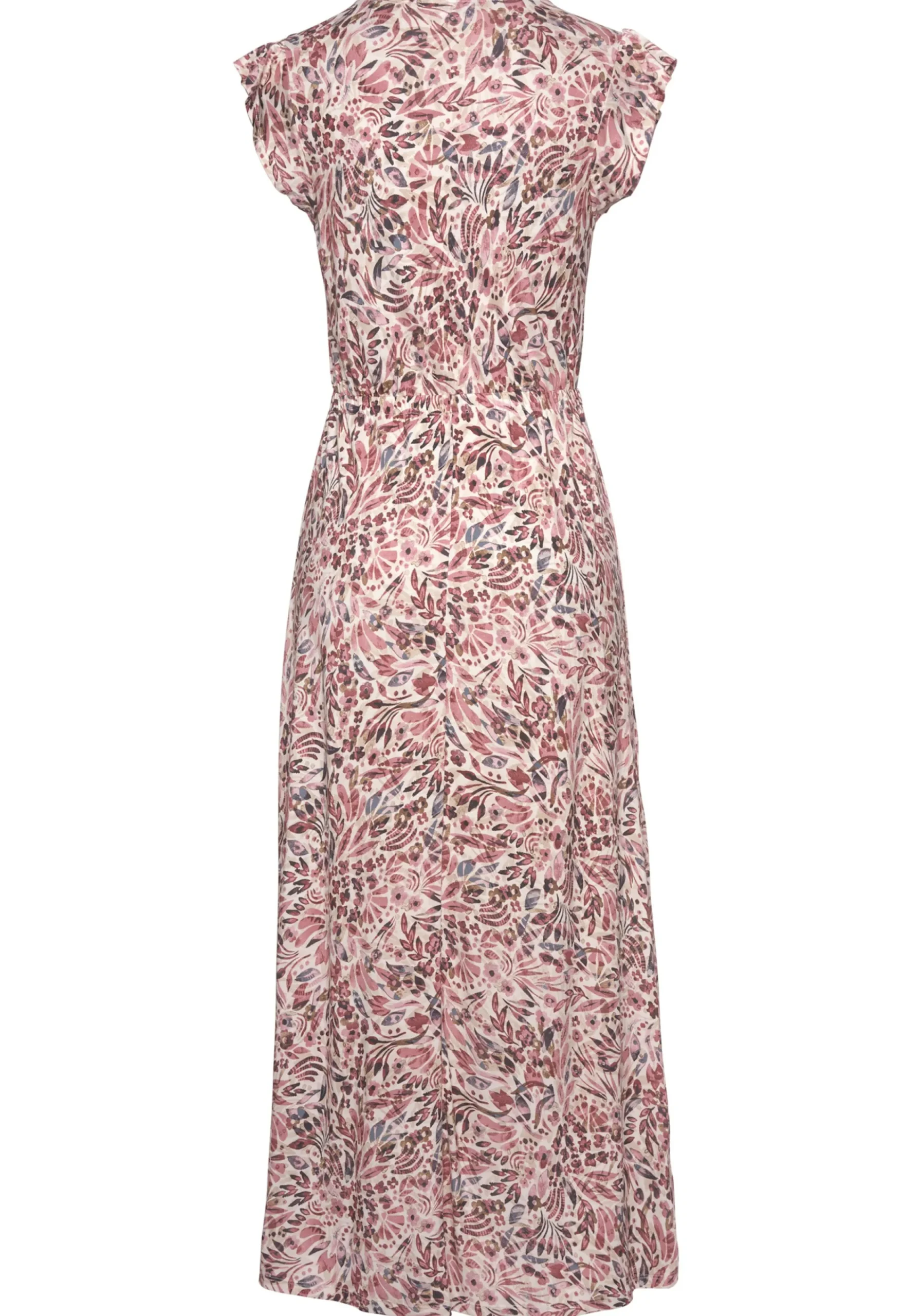 Strandkleider|Kleider|Vivance Maxikleid creme-mauvebedruckt