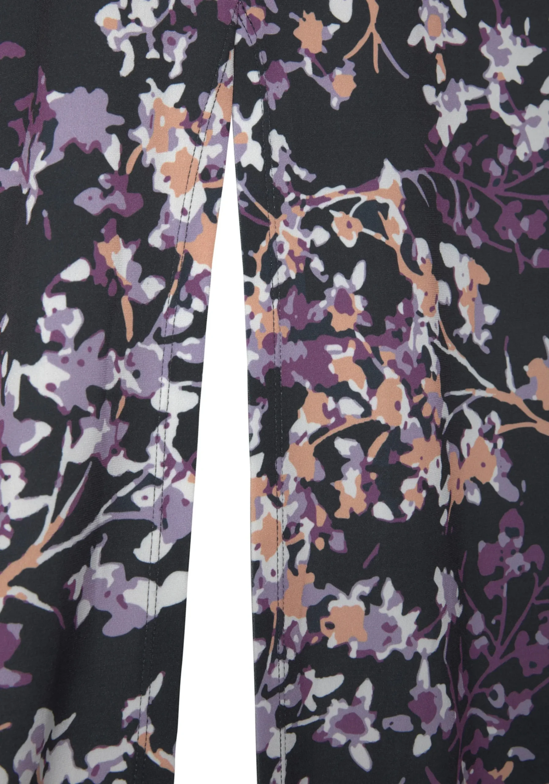 Kleider|Vivance Maxikleid schwarz-lilabedruckt