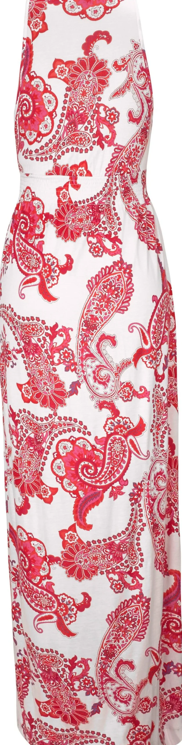 Strandkleider|Kleider|LASCANA Maxikleid rot-weiß-bedruckt