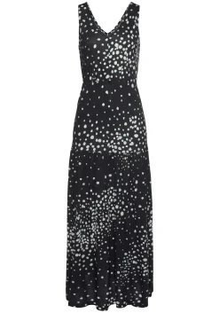 Kleider|Vivance Maxikleid schwarz-weiß-bedruckt