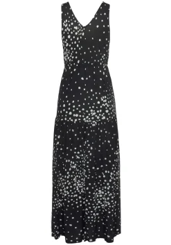 Kleider|Vivance Maxikleid schwarz-weiß-bedruckt