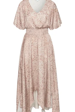 Strandkleider|Kleider|LASCANA Maxikleid sand-beigebedruckt